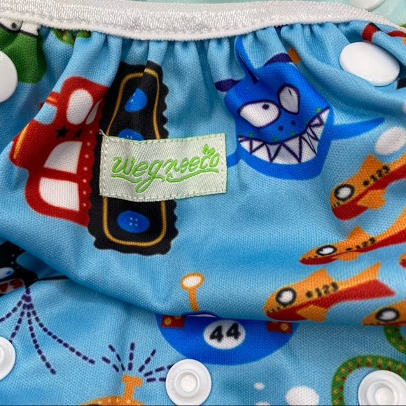 Wegreeco Set of Three Adjustable Snap Diaper Covers Swim Size Large - Picture 5 of 8